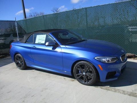 Estoril Blue Metallic BMW M235i Convertible.  Click to enlarge.