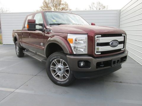 Bronze Fire Metallic Ford F250 Super Duty Lariat Crew Cab 4x4.  Click to enlarge.