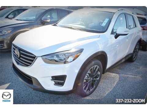 Crystal White Pearl Mica Mazda CX-5 Grand Touring.  Click to enlarge.