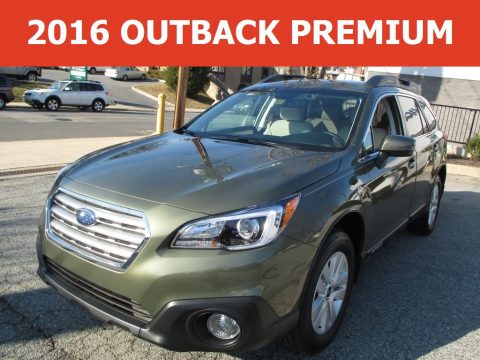 Wilderness Green Metallic Subaru Outback 2.5i Premium.  Click to enlarge.