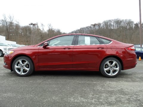 Ruby Red Metallic Ford Fusion SE AWD.  Click to enlarge.