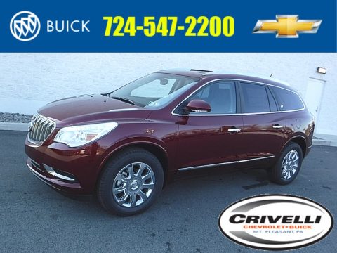 Crimson Red Tintcoat Buick Enclave Leather AWD.  Click to enlarge.