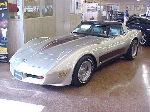 Silver Beige Chevrolet Corvette Collector Edition Hatchback.  Click to enlarge.