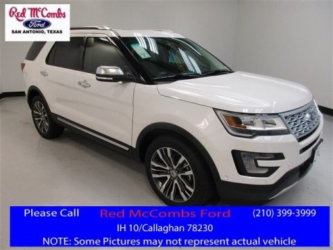 White Platinum Metallic Tri-Coat Ford Explorer Platinum 4WD.  Click to enlarge.