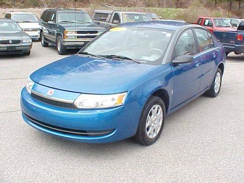 Bright Blue Saturn ION 2 Sedan.  Click to enlarge.