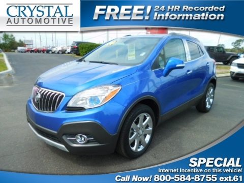 Brilliant Blue Metallic Buick Encore Leather.  Click to enlarge.