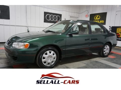 Woodland Green Pearl Toyota Corolla LE.  Click to enlarge.