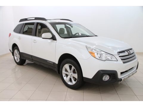 Satin White Pearl Subaru Outback 3.6R Limited.  Click to enlarge.