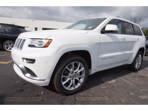 Bright White Jeep Grand Cherokee Summit.  Click to enlarge.