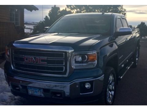 Stealth Gray Metallic GMC Sierra 1500 SLT Double Cab 4x4.  Click to enlarge.