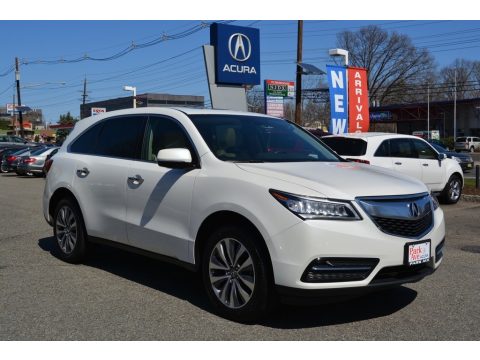 White Diamond Pearl Acura MDX SH-AWD Technology.  Click to enlarge.