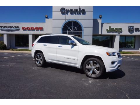 Bright White Jeep Grand Cherokee Overland.  Click to enlarge.