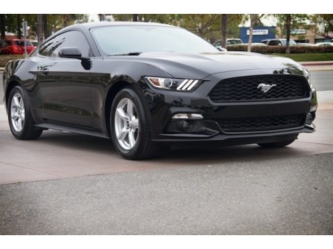 Black Ford Mustang EcoBoost Coupe.  Click to enlarge.