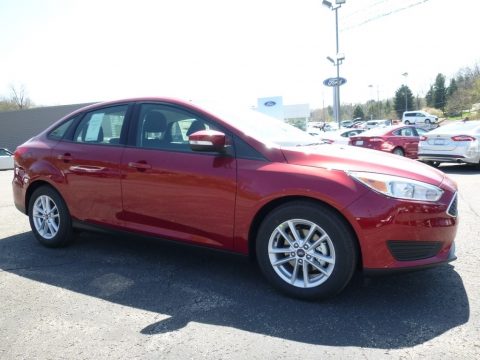Ruby Red Ford Focus SE Sedan.  Click to enlarge.