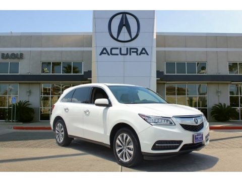 White Diamond Pearl Acura MDX SH-AWD Technology.  Click to enlarge.