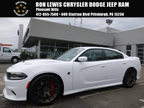 Bright White Dodge Charger SRT Hellcat.  Click to enlarge.