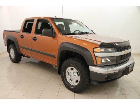 Sunburst Orange Metallic Chevrolet Colorado LT Crew Cab 4x4.  Click to enlarge.