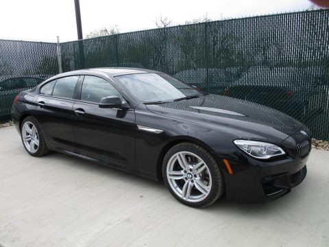 Jet Black BMW 6 Series 640i xDrive Gran Coupe.  Click to enlarge.