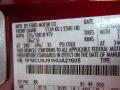 Ford Color Code RR Ruby Red #13