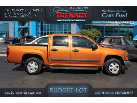 Sunburst Orange Metallic Chevrolet Colorado LT Crew Cab.  Click to enlarge.