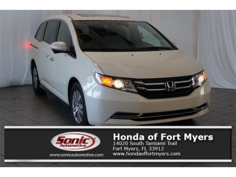 White Diamond Pearl Honda Odyssey EX.  Click to enlarge.
