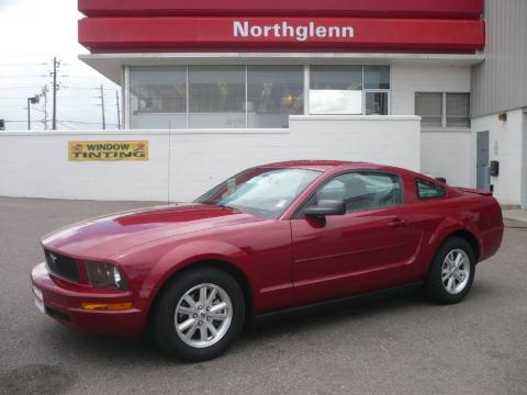 Dark Candy Apple Red Ford Mustang V6 Deluxe Coupe.  Click to enlarge.