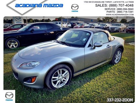 Liquid Silver Metallic Mazda MX-5 Miata Sport Roadster.  Click to enlarge.