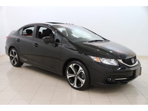 Crystal Black Pearl Honda Civic Si Sedan.  Click to enlarge.