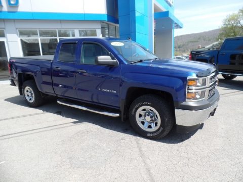 Blue Topaz Metallic Chevrolet Silverado 1500 WT Double Cab 4x4.  Click to enlarge.