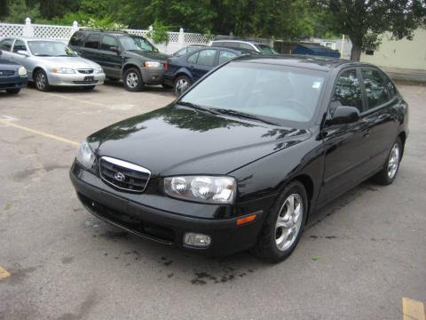 Black Obsidian 2003 Hyundai Elantra GT Hatchback with Dark Gray interior Black Obsidian 2003 Hyundai Elantra GT Hatchback with Dark Gray interior