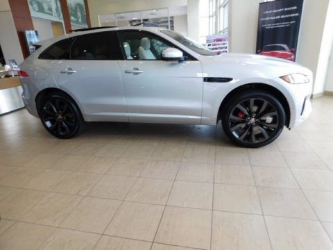Rodium Silver Jaguar F-PACE 35t AWD First Edition.  Click to enlarge.