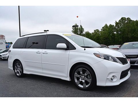 Super White Toyota Sienna SE.  Click to enlarge.