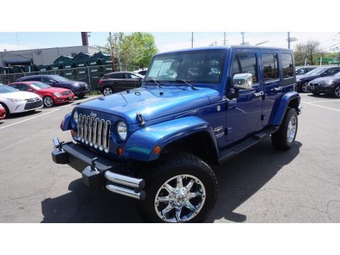 Deep Water Blue Pearl Jeep Wrangler Unlimited Sahara 4x4.  Click to enlarge.