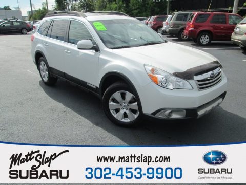 Satin White Pearl Subaru Outback 3.6R Limited.  Click to enlarge.