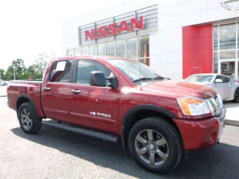 Cayenne Red Nissan Titan SV Crew Cab 4x4.  Click to enlarge.