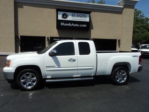 Summit White GMC Sierra 1500 SLE Extended Cab 4x4.  Click to enlarge.