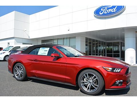 Ruby Red Metallic Ford Mustang EcoBoost Premium Convertible.  Click to enlarge.