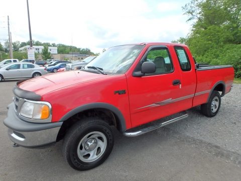 Bright Red Ford F150 XLT Extended Cab 4x4.  Click to enlarge.