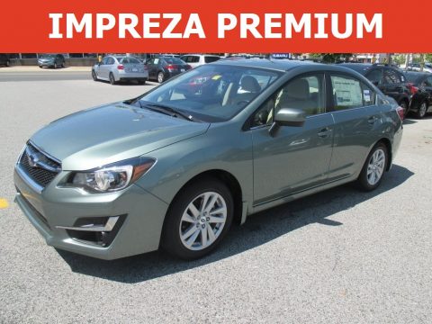 Jasmine Green Metallic Subaru Impreza 2.0i Premium 4-door.  Click to enlarge.