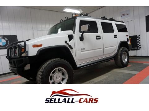 White Hummer H2 SUV.  Click to enlarge.