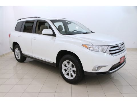 Blizzard White Pearl Toyota Highlander SE 4WD.  Click to enlarge.
