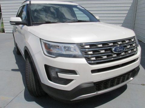 White Platinum Metallic Tri-Coat Ford Explorer Limited.  Click to enlarge.