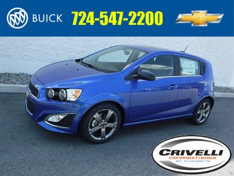 Kinetic Blue Metallic Chevrolet Sonic RS Hatchback.  Click to enlarge.