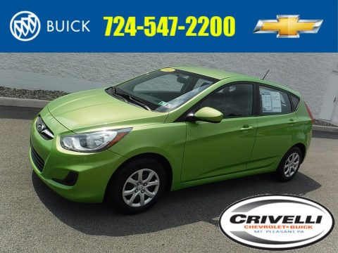 Electrolyte Green Hyundai Accent GS 5 Door.  Click to enlarge.