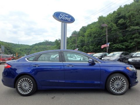 Deep Impact Blue Metallic Ford Fusion Titanium.  Click to enlarge.