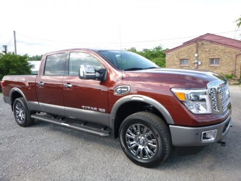 Forged Copper Nissan TITAN XD Platinum Reserve Crew Cab 4x4.  Click to enlarge.