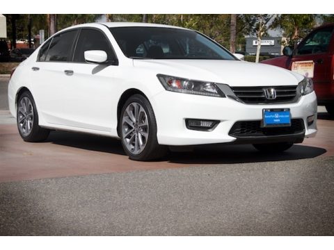 White Orchid Pearl Honda Accord Sport Sedan.  Click to enlarge.