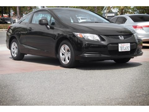 Crystal Black Pearl Honda Civic LX Coupe.  Click to enlarge.