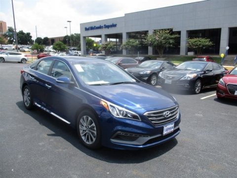 Lakeside Blue Hyundai Sonata Sport.  Click to enlarge.