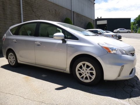 Classic Silver Metallic Toyota Prius v Two Hybrid.  Click to enlarge.